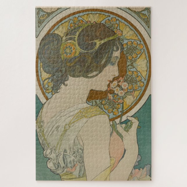 Primrose von Alphonse Mucha (1899) Puzzle (Vertikal)