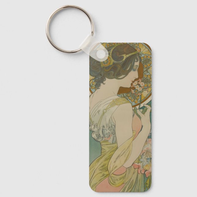 Primrose von Alphonse Mucha (1899) Schlüsselanhänger (Vorderseite)