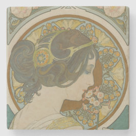 Primrose von Alphonse Mucha Steinuntersetzer
