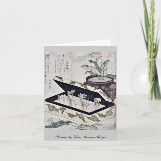 Primrose von Kubo, Shunman Ukiyoe Karte (Vorderseite)