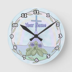 Primroses Christliches Kreuz Uhr