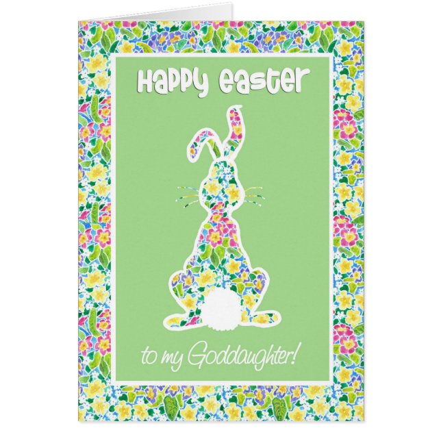 Primroses Cute Bunny Rabbit Easter, Goddaughter (Vorne)