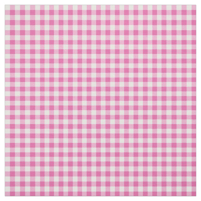 Primroses Pink und White Karo Gingham Muster Stoff (Muster)