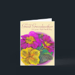 Primula great Grandmother 85 yellow birthday card Karte<br><div class="desc">Personalise this fine art card for an extra special touch to suit your requirements. This pretty card reads: "To a dear Great Grandmother on your 85th birthday". Birthday card designed exvely from an original watercolour painting by Sarah Trett.</div>