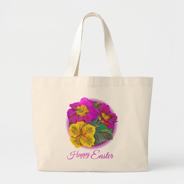 Primula Happy Easter Fine Art Tasche (Vorne)