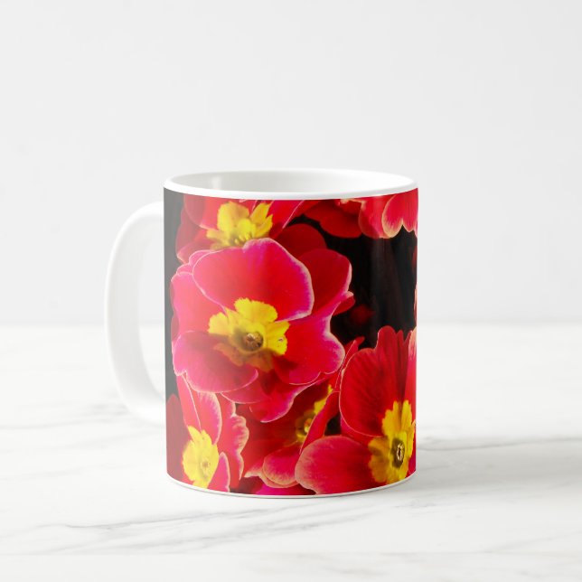 Primula im Frühjahr Kaffeetasse (Vorderseite Links)