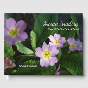 Primula Spring Flowers 2 personalisiertes Memorial Gästebuch