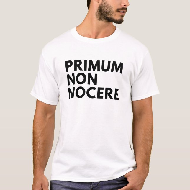 Primum Non Nocere Nurse's Hippokratischer Eid T-Shirt (Vorderseite)
