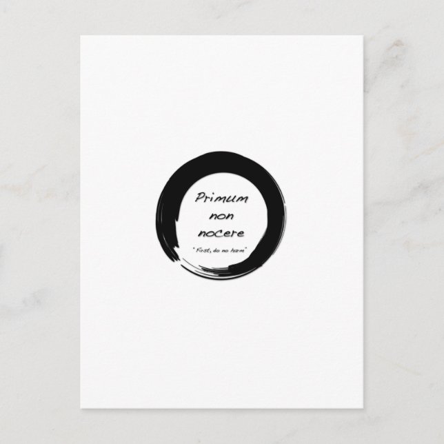 Primum non Nocere Postkarte (Vorderseite)