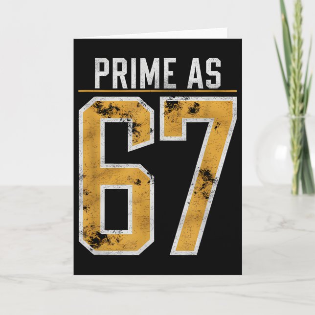Primzahl als 67  karte (Vorderseite)
