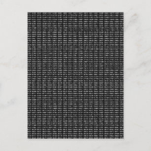 Primzahlen Postkarte