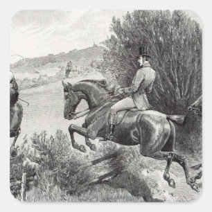 Prince Albert Jagd bei Belvoir Castle Quadratischer Aufkleber