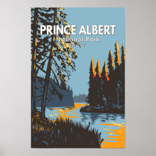 Prince Albert Nationalpark Kanada Reise Vintage Poster