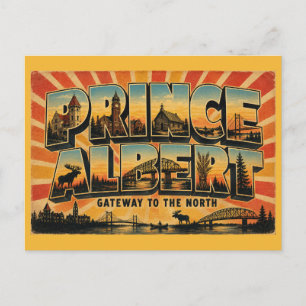 Prince Albert Saskatchewan Tor zum Norden Postkarte