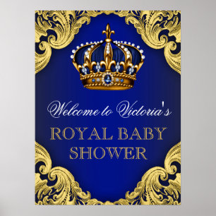Prince Baby Dusche Begrüßungszeichen Poster
