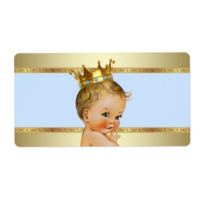 Prince Baby Dusche Wasser Flasche Etikett (Vorne)