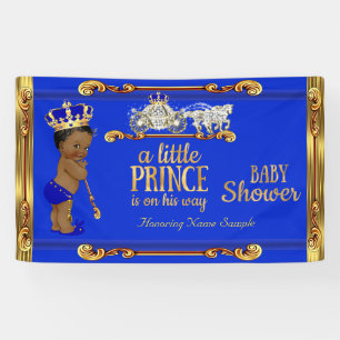 Prince Baby Duwer Blue Gold Carriage Ethnic Banner