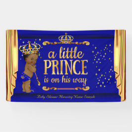 Prince Baby Duwer Blue Gold Drapes Ethnic Banner
