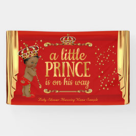Prince Baby Duwer Red Gold Drapes Ethnic Banner