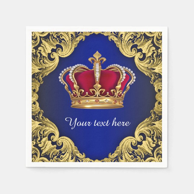 Prince Baby Shower Serviette (Vorderseite)