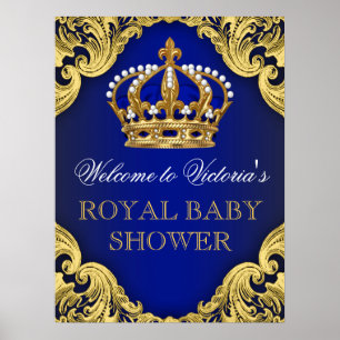 Prince Baby Shower Sign Poster
