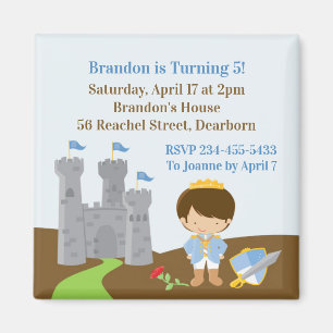 Prince Birthday Party Einladung Magnet