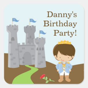 Prince Birthday Party Sticker