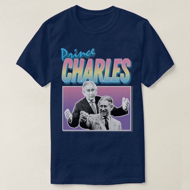 Prince Charles Laughing Graphic Design 90er Jahre  T-Shirt (Design vorne)