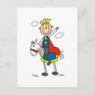Prince Charming auf Pferdeschirmen und Geschenke Postkarte