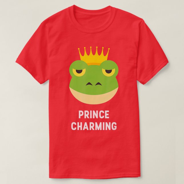 Prince Charming Frog Crown Fairytale Hero Funny T-Shirt (Design vorne)