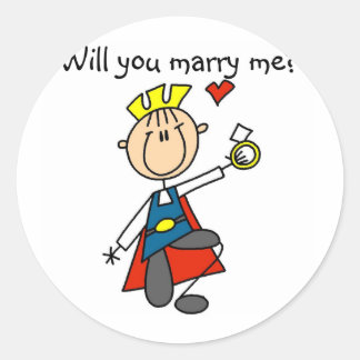 Prince Charming heiraten Sie mir auf dem Aufkleber