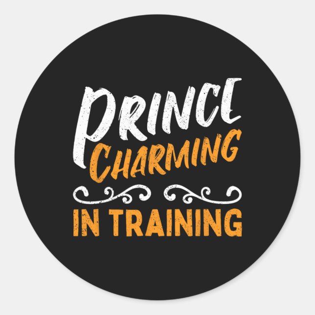Prince Charming in der Ausbildung Märchen Runder Aufkleber (Vorderseite)