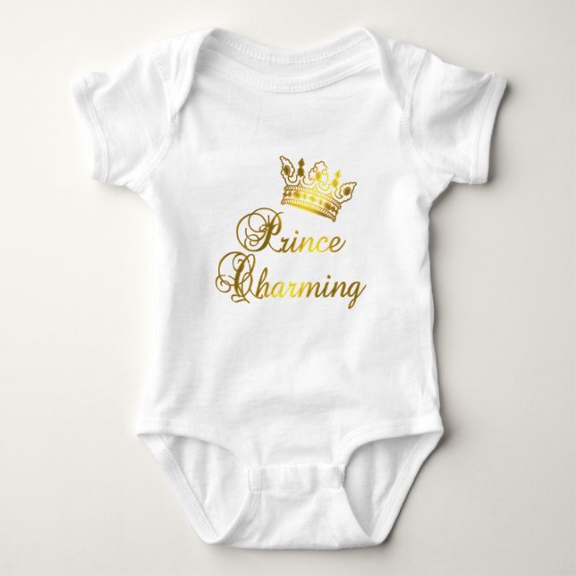 Prince Charming in Gold T - Shirt für Baby oder Er (Vorderseite)