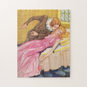 Prince Charming küsst Schlaf Schönheit Puzzle