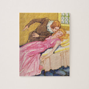 Prince Charming küsst Schlaf Schönheit Puzzle