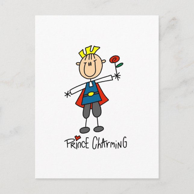 Prince Charming Tshirts und Geschenke Postkarte (Vorderseite)