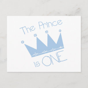 Prince Crown 1st Birthday Tshirts und Geschenke Postkarte