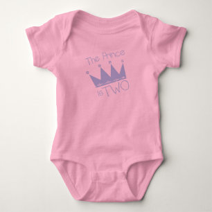 Prince Crown 2. Geburtstagsgeschenke Baby Strampler