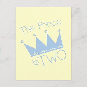 Prince Crown 2. Geburtstagsgeschenke Postkarte