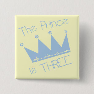 Prince Crown 3. Geburtstagsgeschenke und Geschenke Button