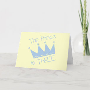 Prince Crown 3. Geburtstagsgeschenke und Geschenke Karte