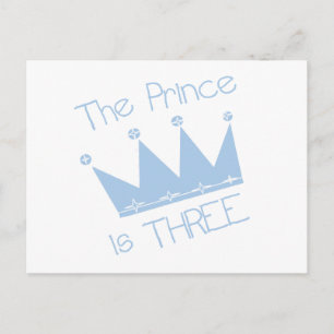 Prince Crown 3. Geburtstagsgeschenke und Geschenke Postkarte