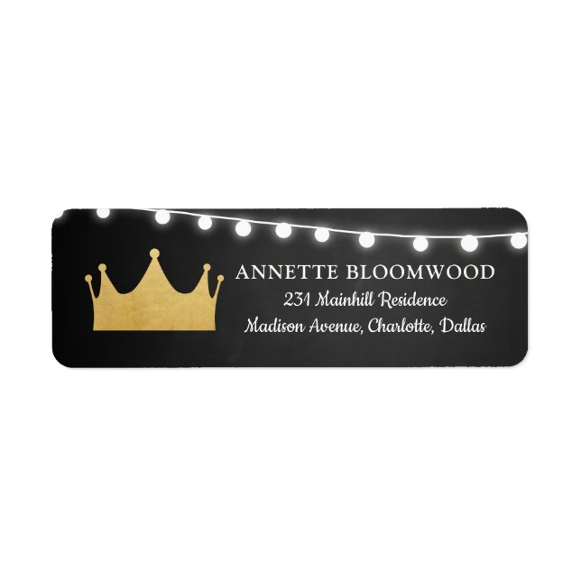 Prince Crown | Baby Dusche Gold Foil | Kopfbrett (Vorne)