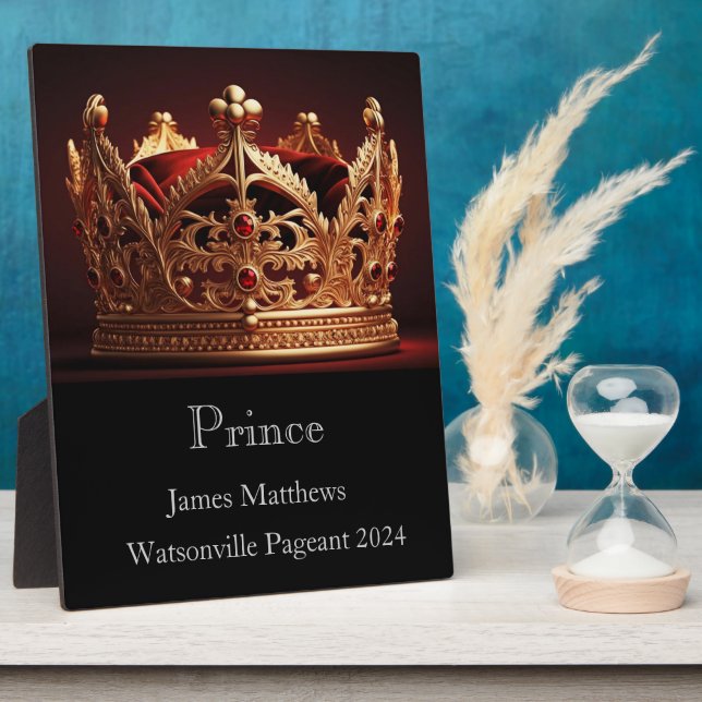 Prince Crown Pageant Plaque Fotoplatte (Seite)