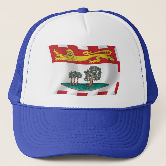 Prince Edward Island Flag Hat Truckerkappe (Vorderseite)