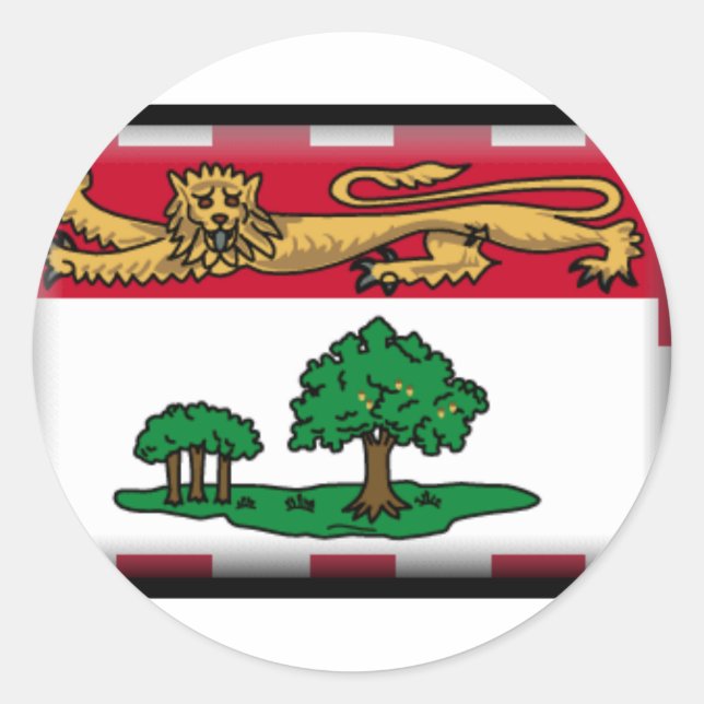 Prince Edward Island Flag Runder Aufkleber (Vorderseite)