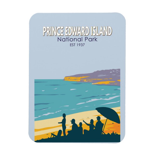 Prince Edward Island National Park Beach Vintag Magnet (Vertikal)