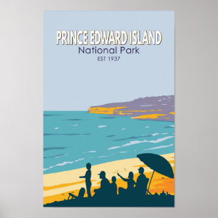 Prince Edward Island National Park Beach Vintag Poster