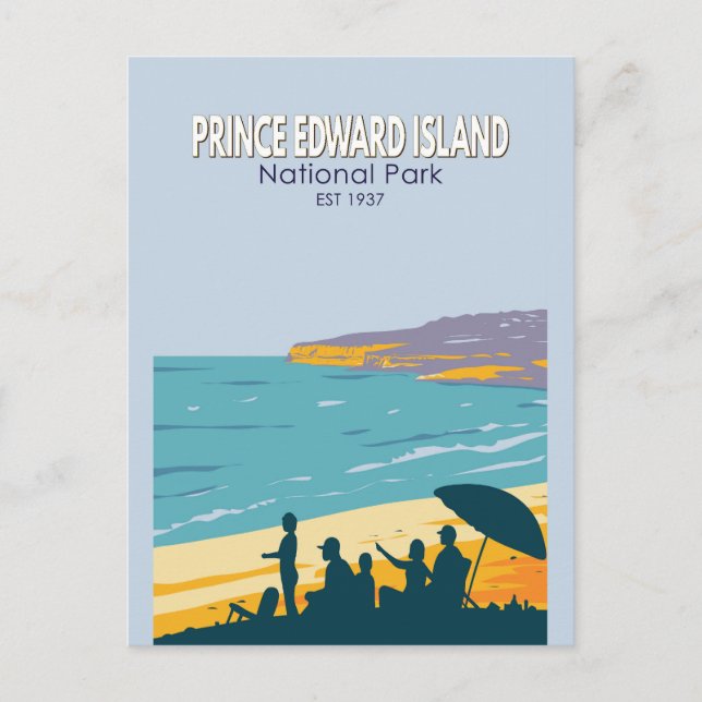 Prince Edward Island National Park Beach Vintag Postkarte (Vorderseite)