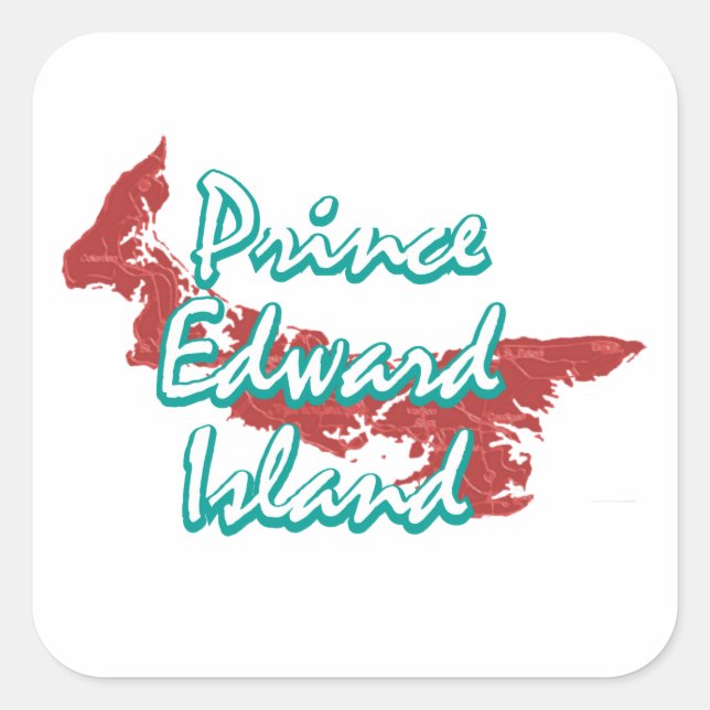 Prince Edward Island Quadratischer Aufkleber (Vorderseite)